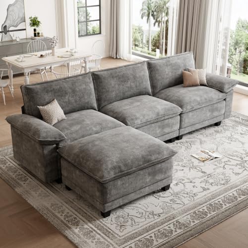 108" Modular Sectional Couch, L Shaped Cloud Sofa for Living Room