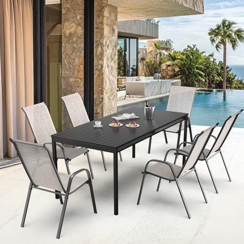VINGLI Patio Chairs Set of 6, Yellow