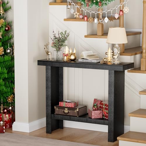 Console Table, 39.3" Rectangular Modern Entryway Table with Storage