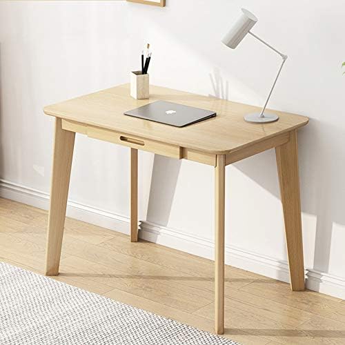 IOTXY Solid Wood Writing Desk - Home Office Laptop Computer Table, Oak