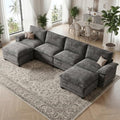 140" Modular Sectional Couch, U Shaped Cloud Sofa for Living Room