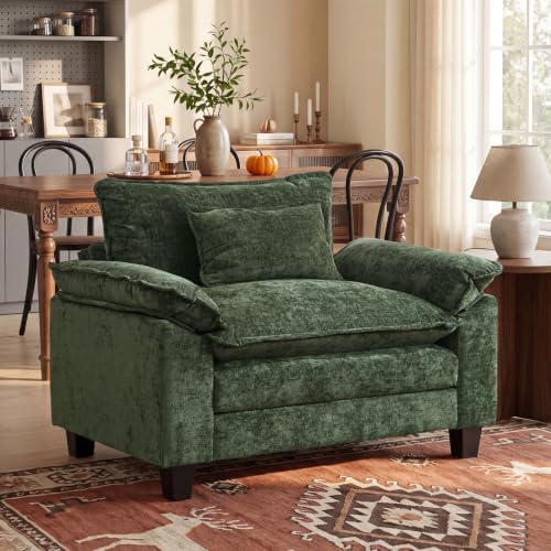 Oprisen 53" Modular Sectional Sofa, Comfy Single Sofa Deep Cloud Couch