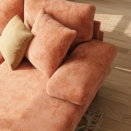 Txtin's Sleeper Sofa with Pull Out Bed 112 Inch U Shaped Sectional Couch