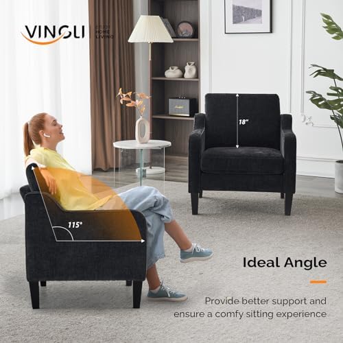 VINGLI Accent Chairs Set of 2, Modern Traditional Armchair for Living Room