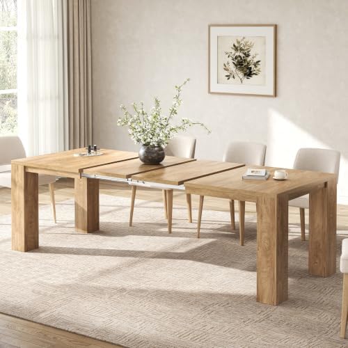 Epecoya Extendable Dining Tables for 4-10, Modern Farmhouse Kitchen Table