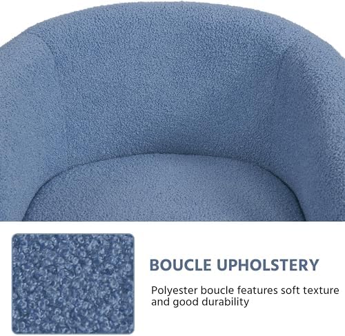 Yaheetech Compact Sherpa Accent Chairs Set of 2 for Small Spaces, Blue