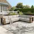 HERA'S HOUSE Patio Sectional Furniture Set with 10" Thick Cushions, 6pcs