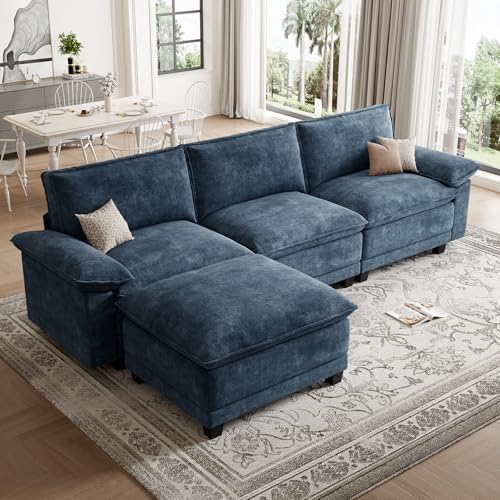 108" Modular Sectional Couch, L Shaped Cloud Sofa for Living Room
