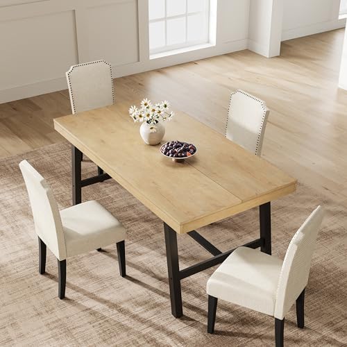 Garvee 55" Rectangular Dining Table, Small Kitchen Table, Natural