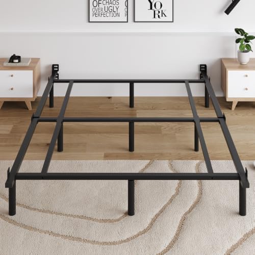 King Size 7 Inch Low Profile Metal Platform Bed Frames, Adjustable Length