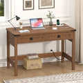 39 Inch Farmhouse Small Computer Desk with Drawers for Bedroom, Home Office