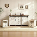 AMERLIFE 3-Piece White Bedroom Set with 4-Drawer Dresser & 2 Nightstands