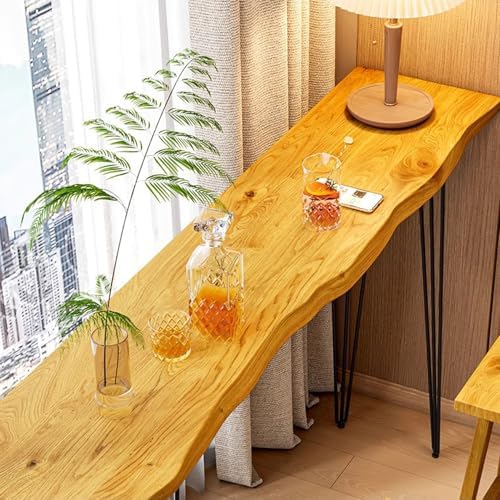 Narrow Wooden Counter Height Bar Table for Breakfast & Coffee