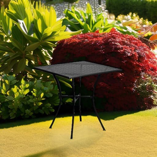Flash Furniture 28" Square Patio Table, Black
