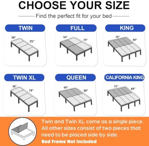 LAVEVE Heavy Duty Bunkie Board Twin Size 38'' x 75'', Anti-Slip Bed Slat