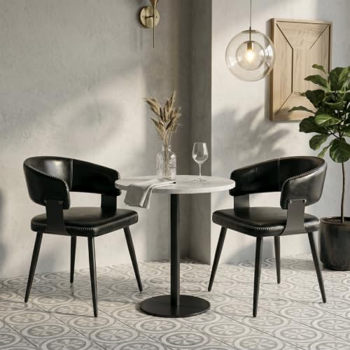 Dining Chairs Set of 2, Modern Faux Leather Kitchen Chairs