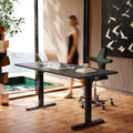HUANUO 63x28 Inch Electric Standing Desk, Height Adjustable, Grey