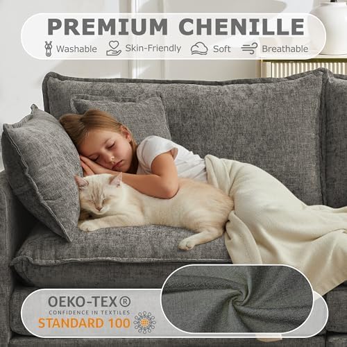 78" Modular Sectional Sofa, Cloud Loveseat Couch for Living Room