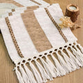 FEXIA Boho Table Runner with Tassels 12x48 Inch for Fall Home Decor