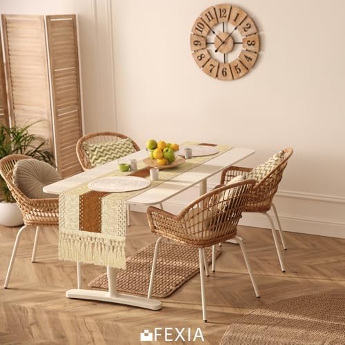 Boho Table Runner for Home Decor 12x60 Fall Coffee Table Decor Caramel