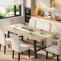 Garvee 79" Rectangular Dining Table, Modern Kitchen Table, Natural