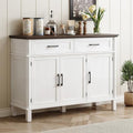 ONBRILL 55 Inch Buffet Cabinet with Storage, Off White