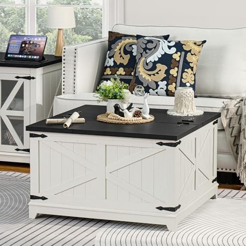 Joaxswe Farmhouse Coffee Table Set 3, End Table and Coffee Table