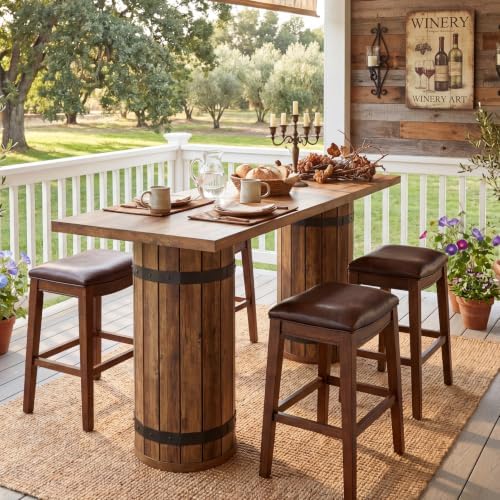 Tribesigns 70.9" Long Dining Table for 4-6, Counter Height Kitchen Table