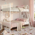 SHA CERLIN Convertible Twin Over Twin Bunk Bed, CPC Certified,White