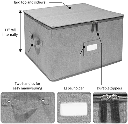 Stemware Storage Cases, Wine Glass Storage Box Containers with Dividers