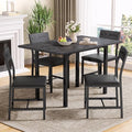 IRONCK Dining Table Set for 4, Extendable Kitchen Table Chairs Set of 4