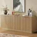 Evermagin 67" Fluted Oak Buffet Cabinet with Storage