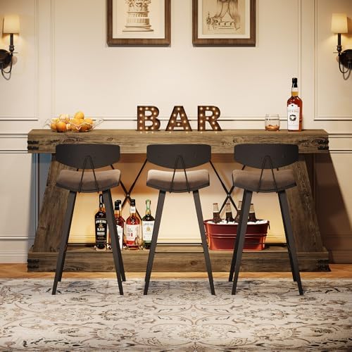 Tribesigns 70.87" Farmhouse Console Table with Storage (Light Brown Oak)