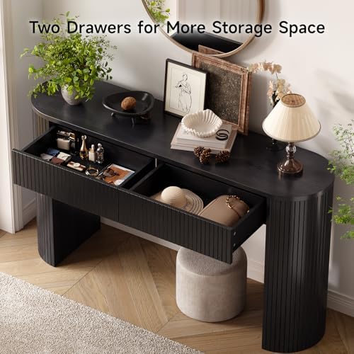 ONBRILL 55 Inch Console Table with 2 Drawers, Entryway Tables with Storage