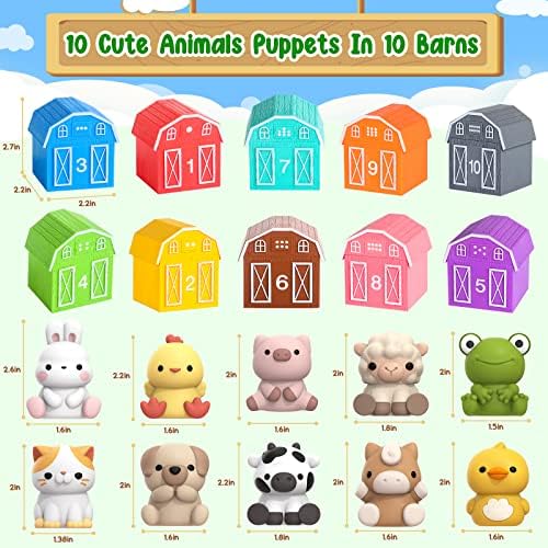 Farm Animal Toys for Toddler 1-3 Year Old, Montessori Toy Gift for Boy Girl