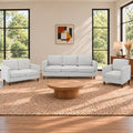 3-Piece Sofa Set for Living Room, Chenille Couch with Loveseat and Chair