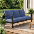 Wisteria Lane Aluminum Outdoor Couch, Patio Sofa with 5" Thick Cushions