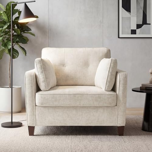 Luxury Oversized Accent Reading Chair for Living Room, 41", Chenille, Beige