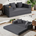 COMAX Boneless Futon Sofa Bed, 59" Small Low-Profile Floor Couch