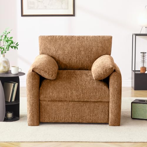 Howjoe 2 Pack Oversized Accent Chair for Living Room, Rustic Broning