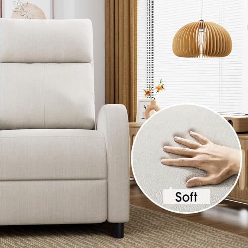 Homall Recliner Chair, Recliner Sofa Fabric for Adults, Beige Recliners