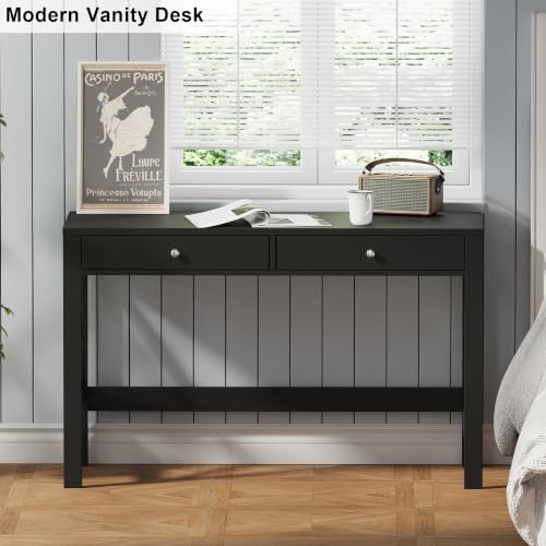 ChooChoo 47.2 Inches Farmhouse Computer Desk with 2 Drawers