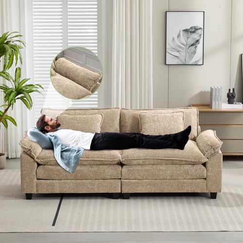 Oprisen 86" Modular Sectional Sofa, Comfy Loveseat Deep Cloud Couch