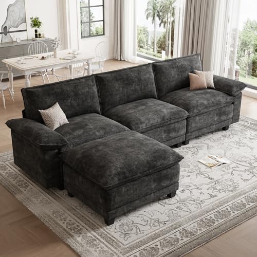 108" Modular Sectional Couch, L Shaped Cloud Sofa for Living Room