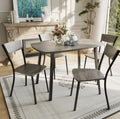 Garvee 5 Piece Dining Table Set for 4 with Trapezoid Back Chairs, Gray