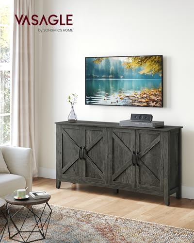 VASAGLE Buffet Cabinet, Coffee Bar, Adjustable Shelf