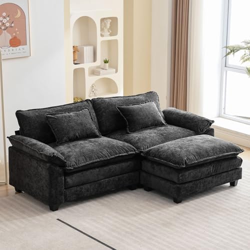 Oprisen 86" Modular Sectional Sofa, Comfy Deep Cloud Couch with Ottoman