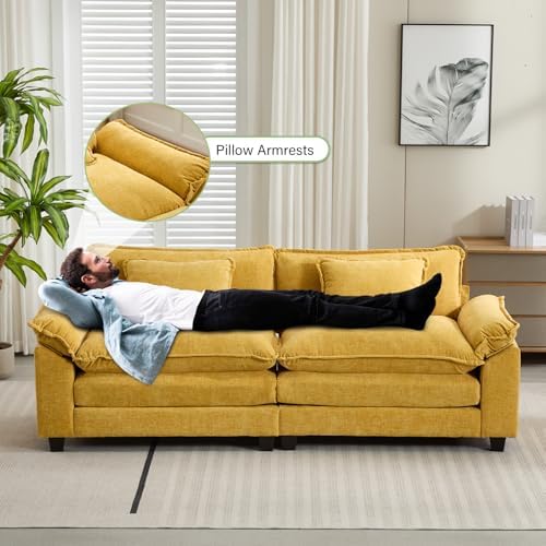 Oprisen 86" Modular Sectional Sofa, Comfy Loveseat Deep Cloud Couch