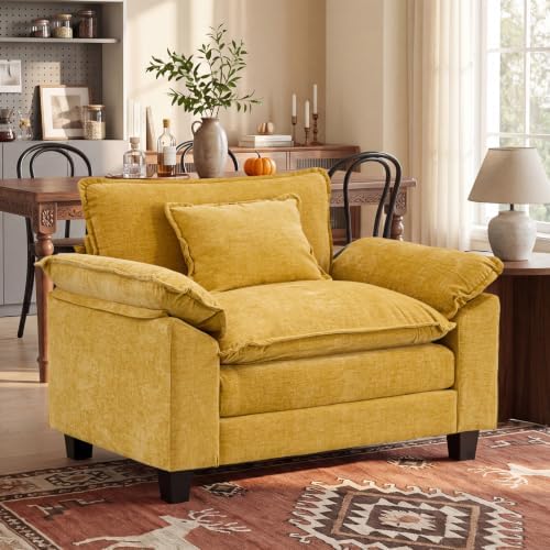 Oprisen 53" Modular Sectional Sofa, Comfy Single Sofa Deep Cloud Couch