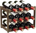 Bamboo Wine Rack, Sturdy and Durable Wine Storage Cabinet Shelf, Wine Racks Countertop for Pantry - 3 Tiers 12 Bottle Wine Rack, Moca